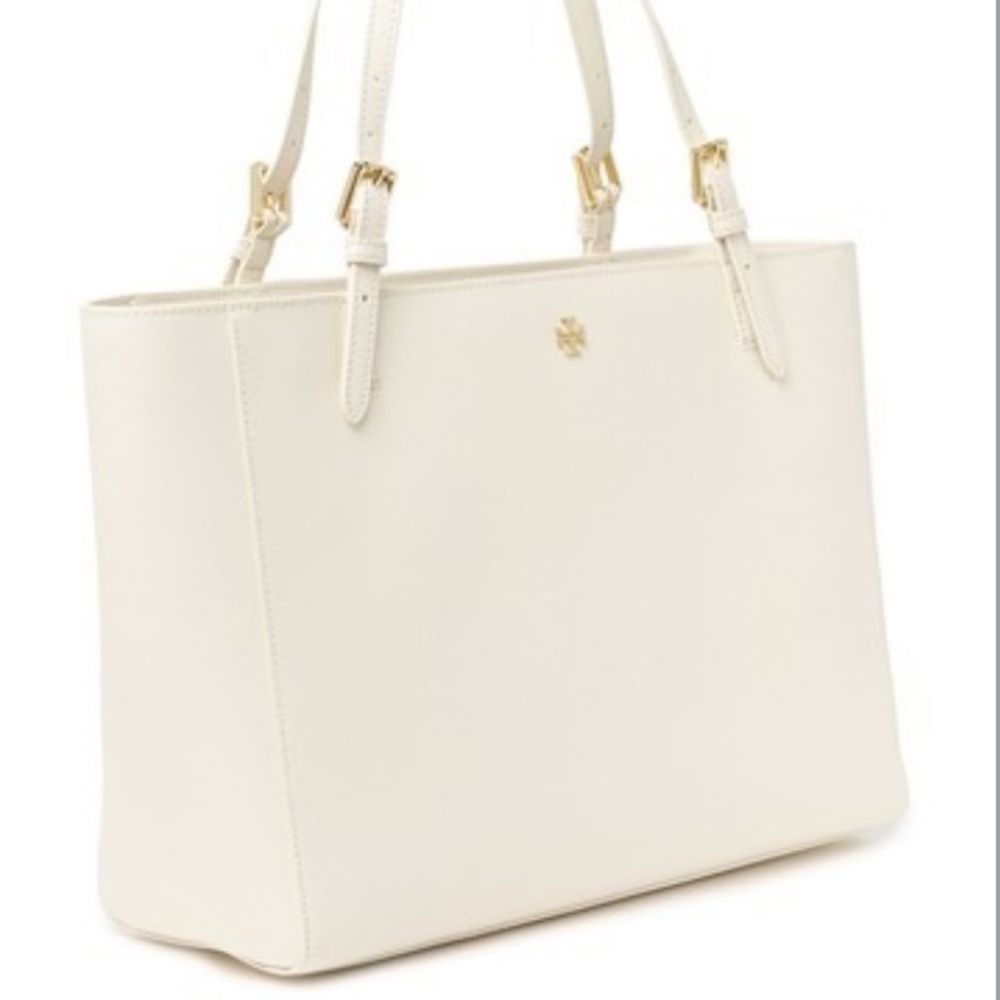 NEW Tory Burch Emerson Buckle Tote White - Picture 13 of 14